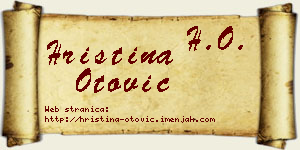 Hristina Otović vizit kartica